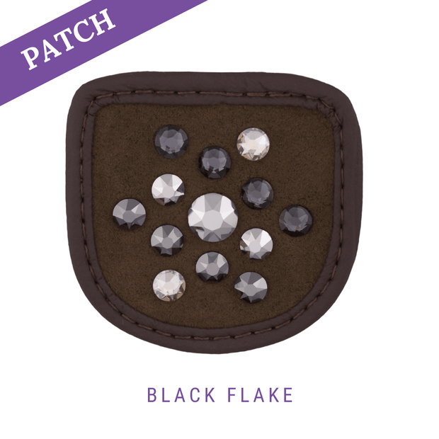 Black Flake Reithandschuh Patch braun