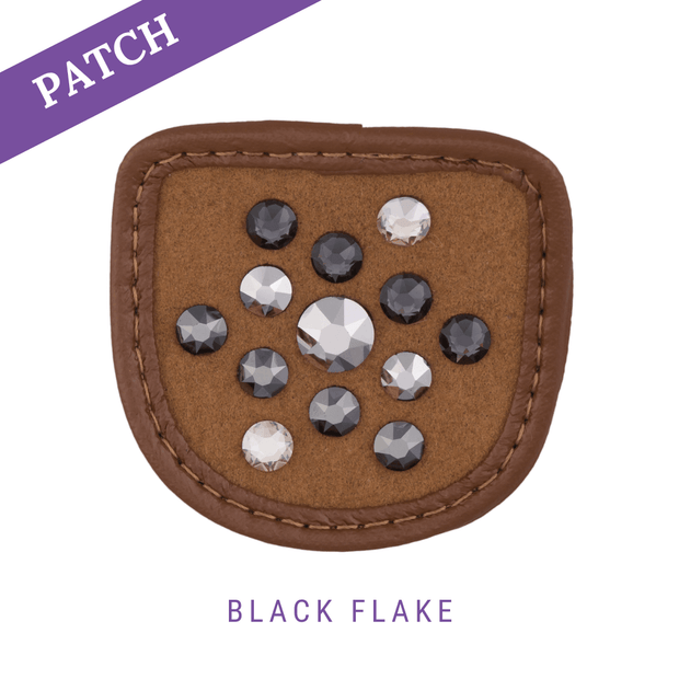 Black Flake Reithandschuh Patch caramel