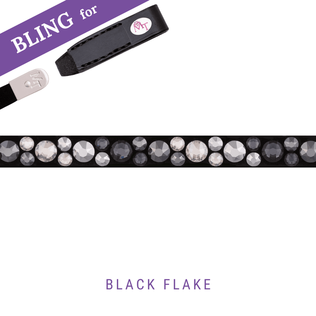 Black Flake Stirnband Bling Classic