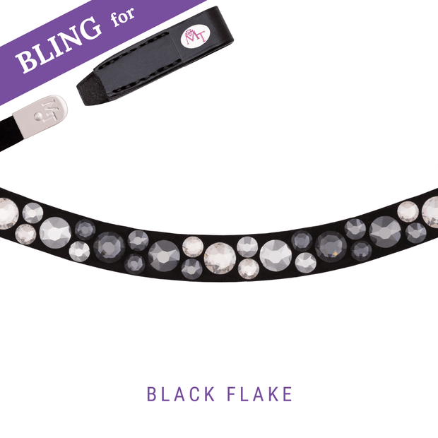 Black Flake Stirnband Bling Swing