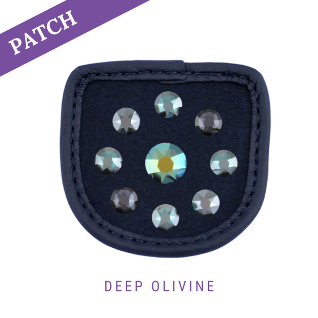 Deep Olivine Reithandschuh Patches