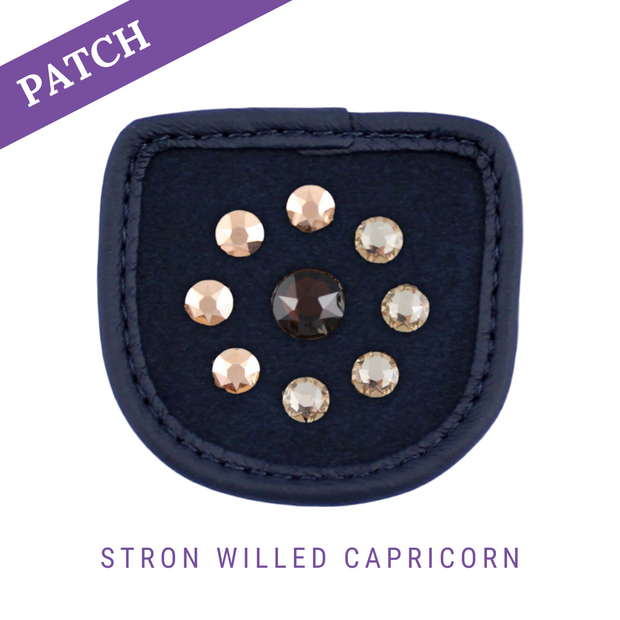 Strong Willed Capricorn Reithandschuh Patch blau