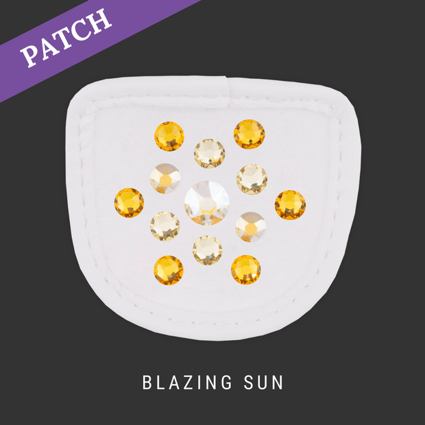Blazing Sun Reithandschuh Patch weiß