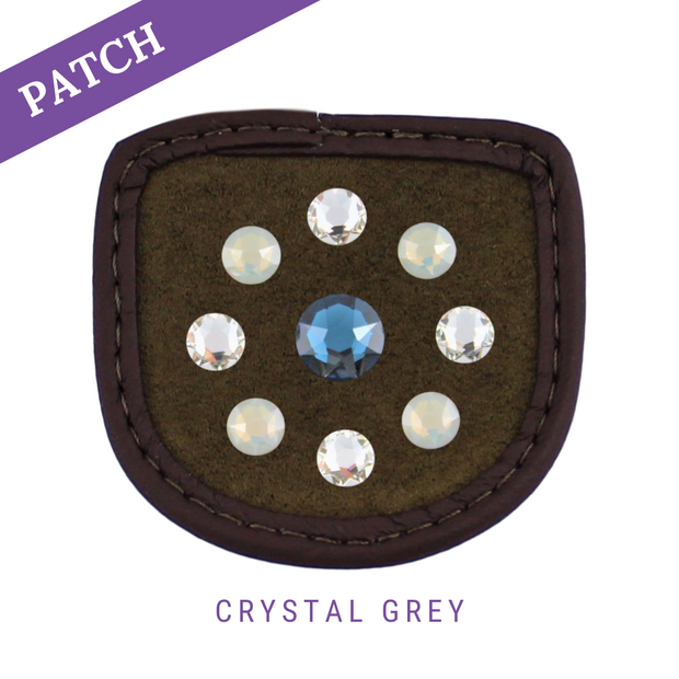 Crystal Grey Reithandschuh Patches