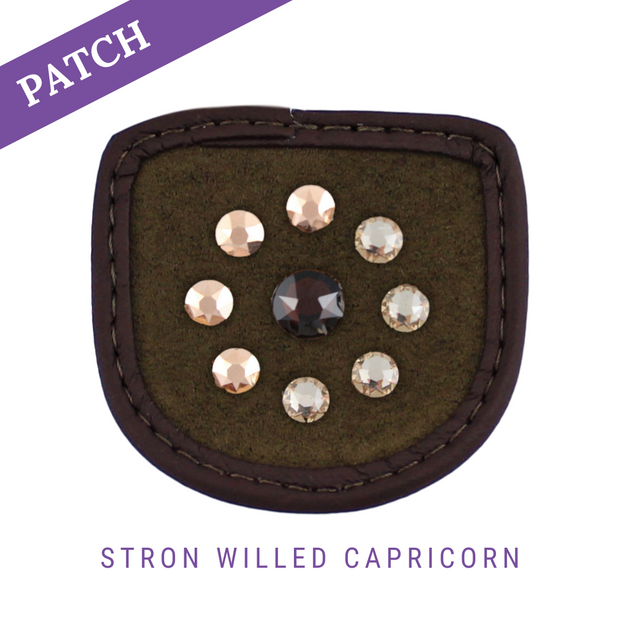 Strong Willed Capricorn Reithandschuh Patch braun