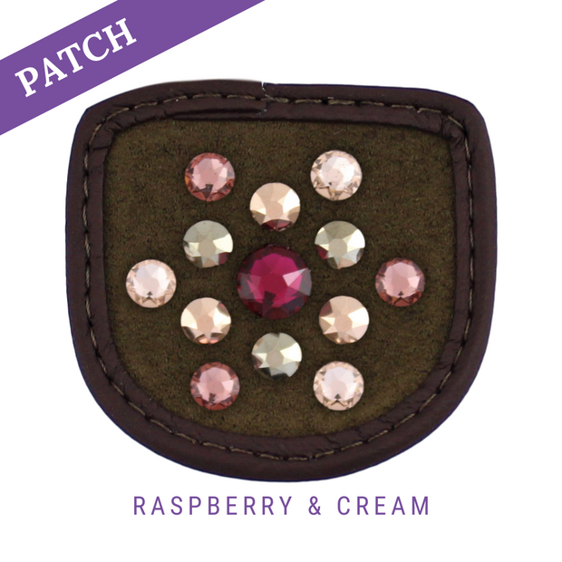 Raspberry & Cream Reithandschuh Patches