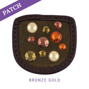 Bronze Gold Reithandschuh Patches