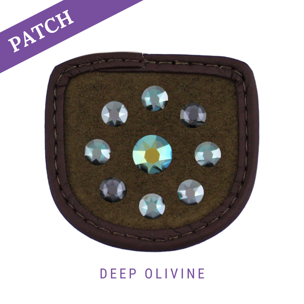 Deep Olivine Reithandschuh Patches