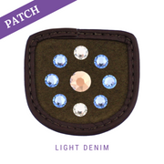 Light Denim Reithandschuh Patches