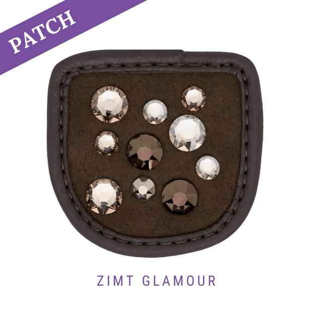 Zimt Glamour Reithandschuh Patches