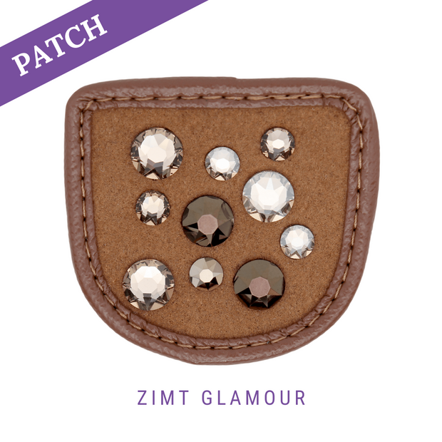 Zimt Glamour Reithandschuh Patches
