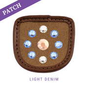 Light Denim Reithandschuh Patches