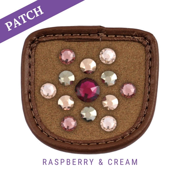 Raspberry & Cream Reithandschuh Patches