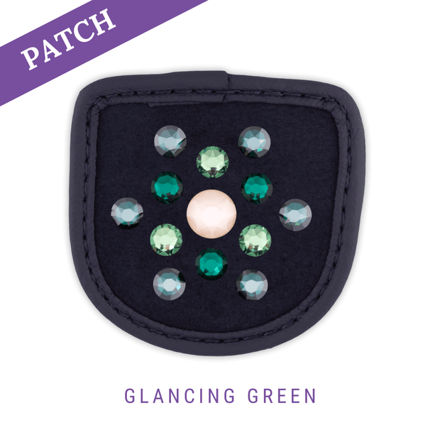Glancing Green by Nina Kaupp Reithandschuh Patch blau