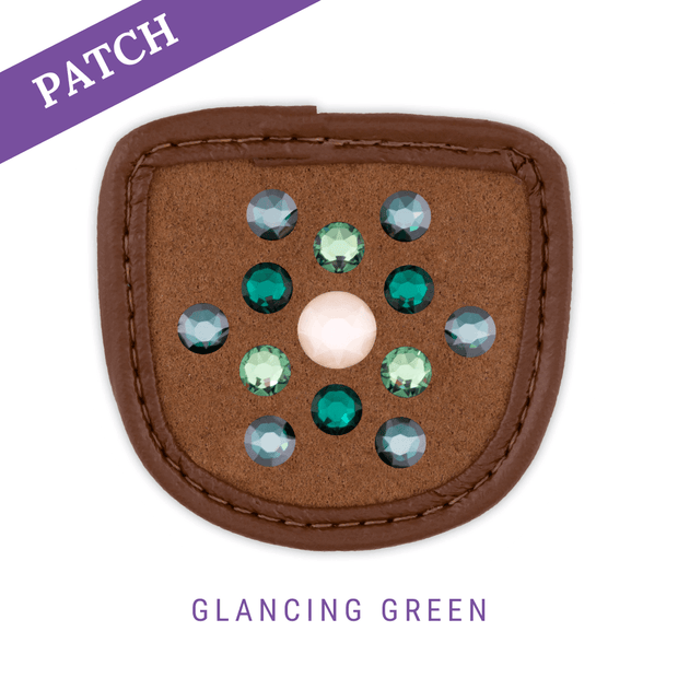 Glancing Green by Nina Kaupp Reithandschuh Patch caramel