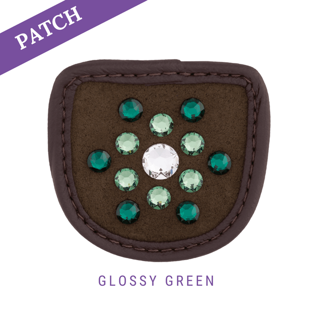 Glossy Green by Nina Kaupp Reithandschuh Patch braun