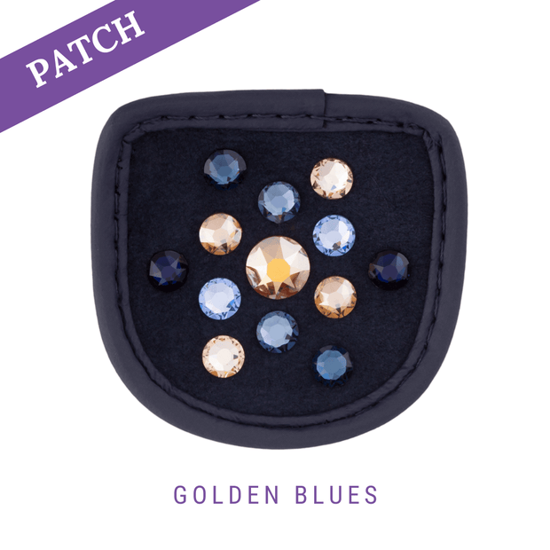 Golden Blues Reithandschuh Patch blau