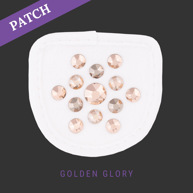 Golden Glory Reithandschuh Patch weiß