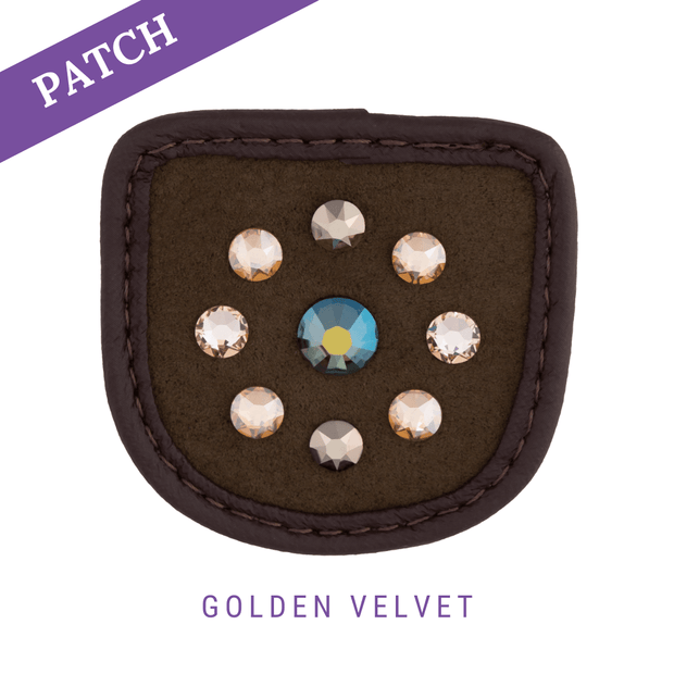 Golden Velvet by Luisa Zuckerwatte Reithandschuh Patch braun