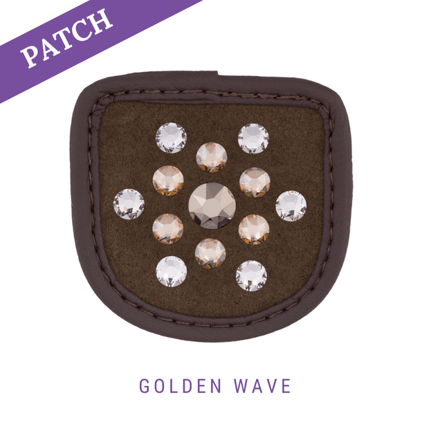 Golden Wave Reithandschuh Patch braun