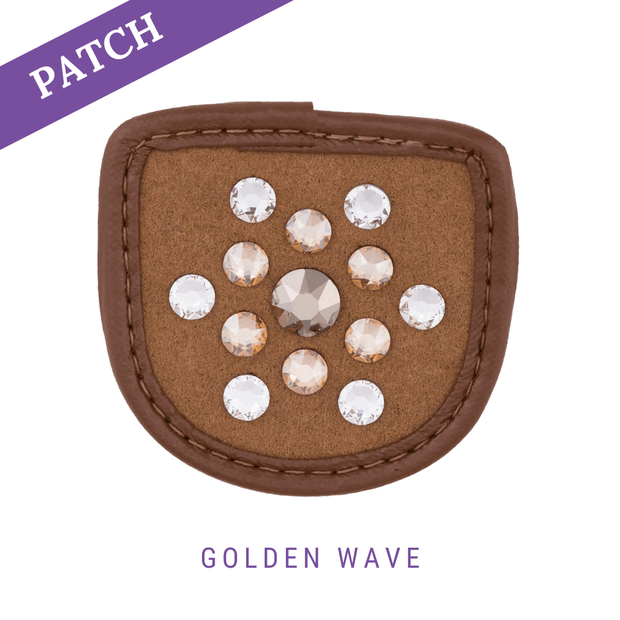 Golden Wave Reithandschuh Patch caramel