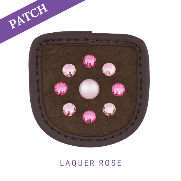 Laquer Rose Reithandschuh Patch braun