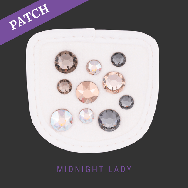Midnight Lady by Lillylin Reithandschuh Patch weiß