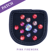Pink Firework Reithandschuh Patches