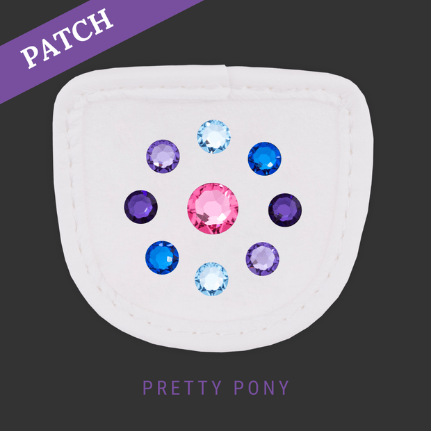 Pretty Pony by ZauberponyAmy Reithandschuh Patches weiß