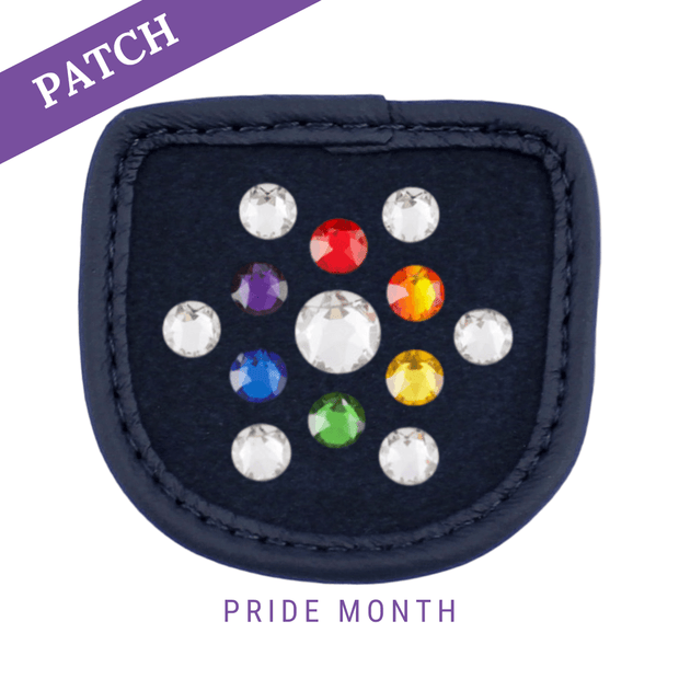 Pride Month Reithandschuh Patch blau