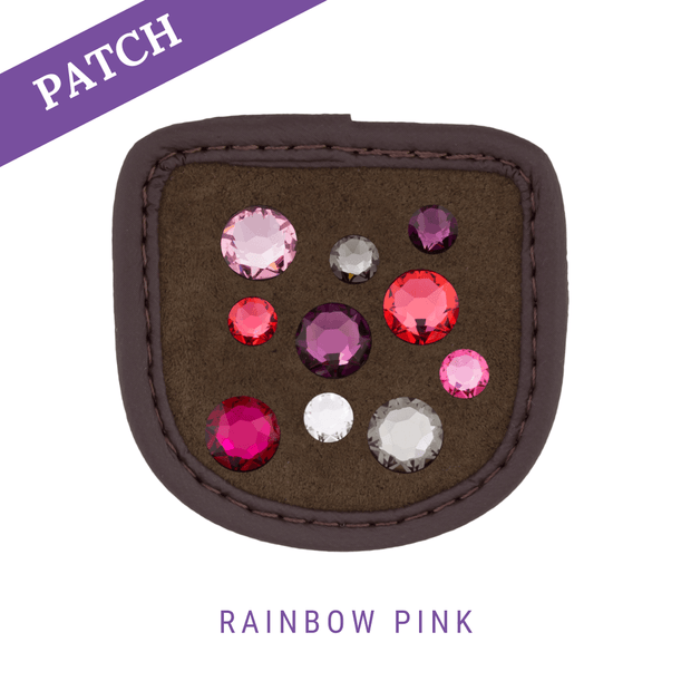 Rainbow Pink Reithandschuh Patch braun