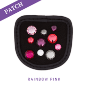 Rainbow Pink Reithandschuh Patch schwarz