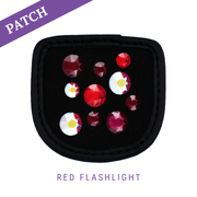 Red Flashlight Reithandschuh Patches