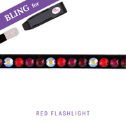 Red Flashlight Stirnband Bling Classic
