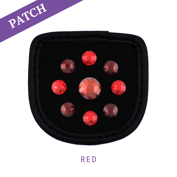 Red Reithandschuh Patch schwarz