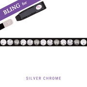 Silver Chrome Stirnband Bling Classic