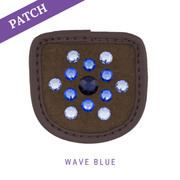 Wave Blue Reithandschuh Patch braun