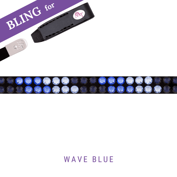 Wave Blue Stirnband Bling Classic