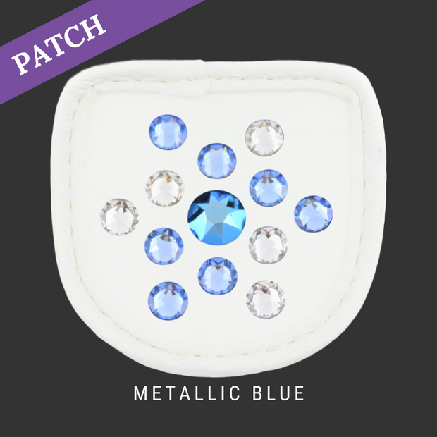 Metallic Blue by Clara Hegmann Patch weiß