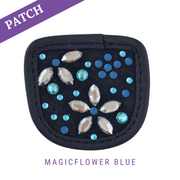 Magicflower Blue Reithandschuh Patches
