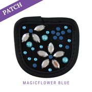 Magicflower Blue Reithandschuh Patches