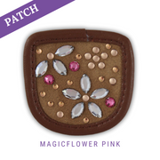 Magicflower Pink Reithandschuh Patches