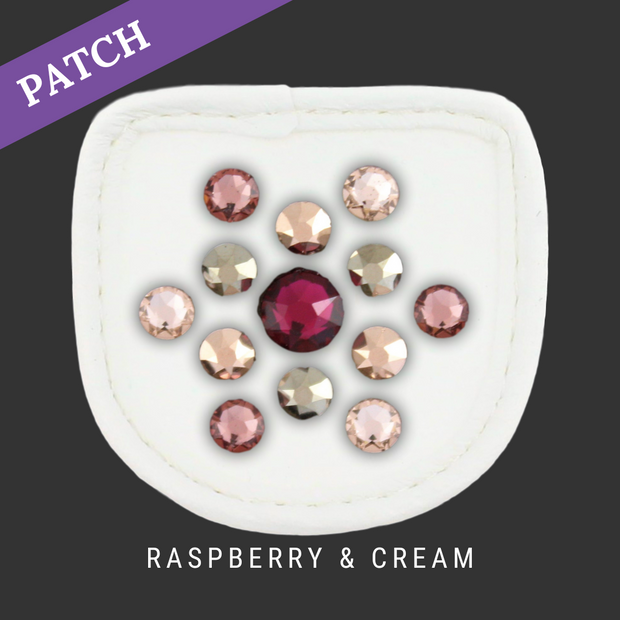 Raspberry & Cream Reithandschuh Patches