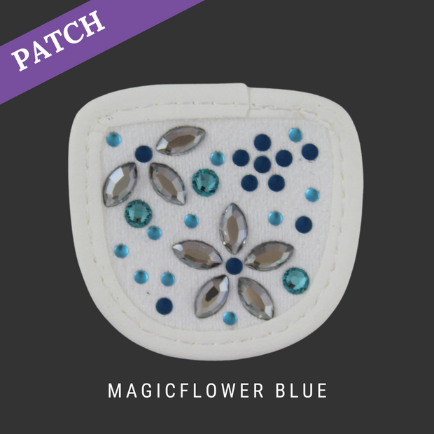 Magicflower Blue Reithandschuh Patches