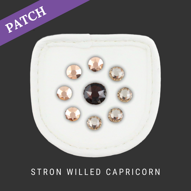 Strong Willed Capricorn Reithandschuh Patch weiß