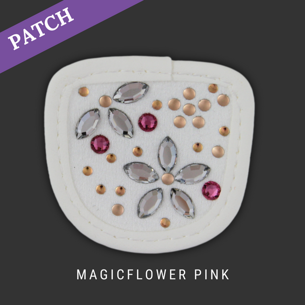 Magicflower Pink Reithandschuh Patches