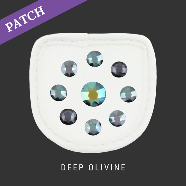 Deep Olivine Reithandschuh Patches
