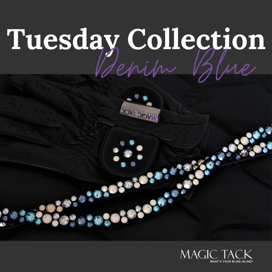 Denim Blue Stirnband Bling Swing